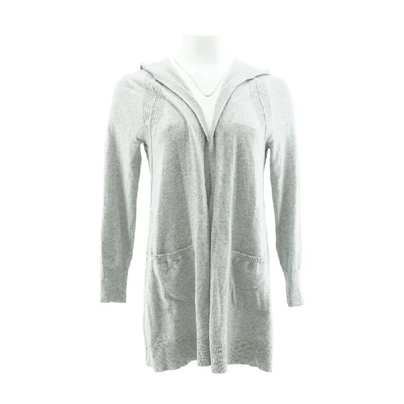 Gray Solid Cardigan Sweater Handmade Hand-knitted Hand-woven