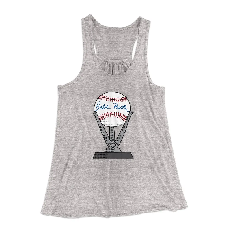 Babe Ruth Signed Ball Women's Flowey Tank Top sexy tank top
