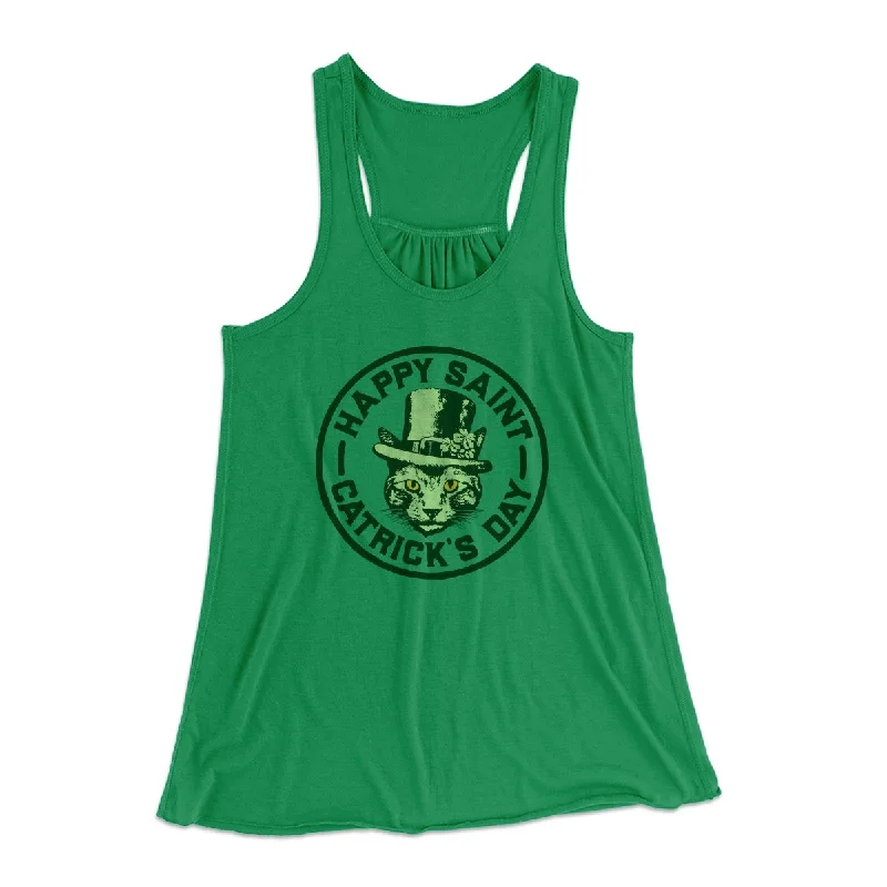 Happy Saint Catrick's Day Women's Flowey Tank Top essential tank top