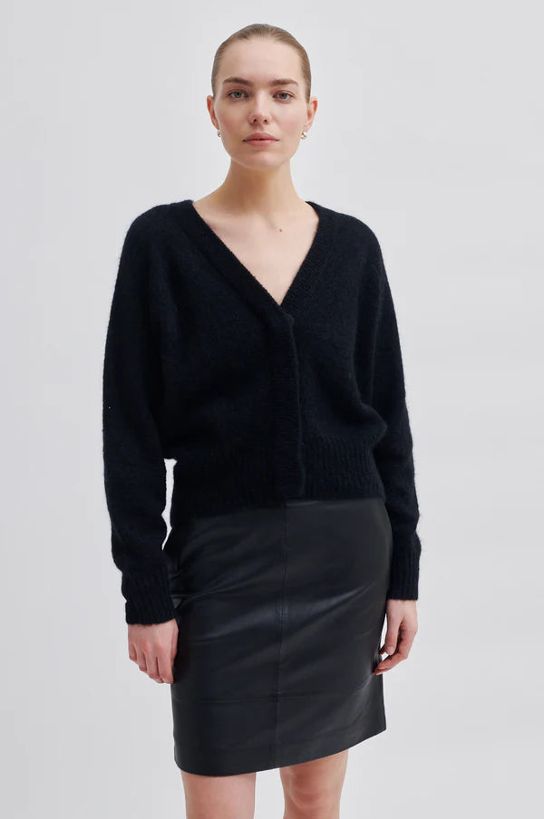 BROOK knit boxy cardigan Long Cardigan Short Cardigan Medium Cardigan