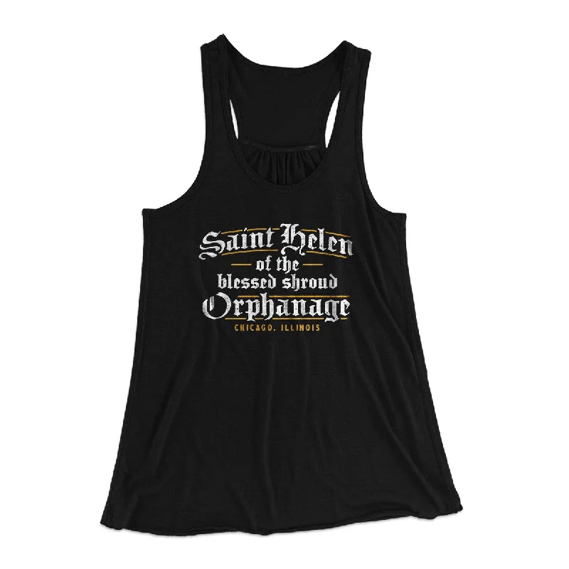 Saint Helen Of The Blessed Shroud Orphanage Women's Flowey Racerback Tank Top breathable tank top