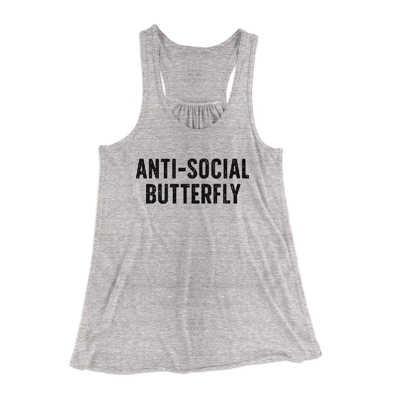 Anti-Social Butterfly Funny Women's Flowey Tank Top scoop neck tank