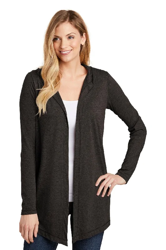 District  Women's Perfect Tri  Hooded Cardigan. DT156 Front Pockets Side Pockets Patch Pockets