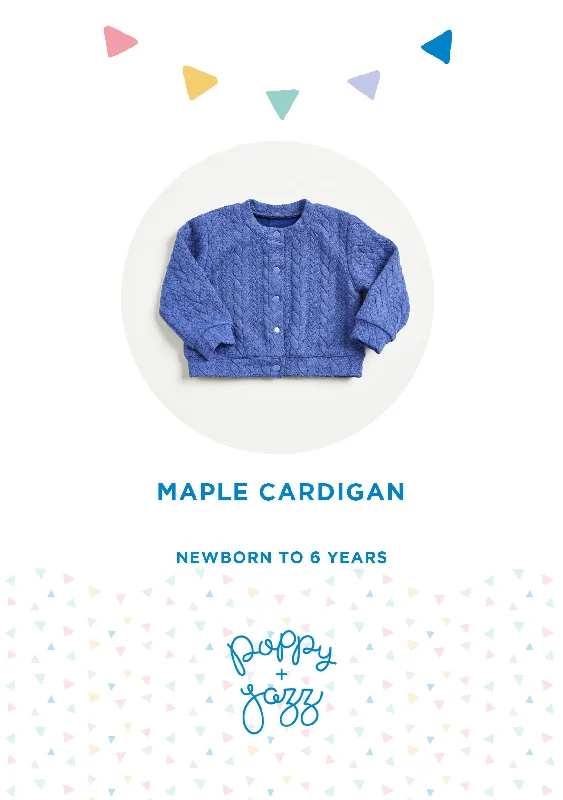 Maple Cardigan Sewing Pattern Terry Terry Cloth Terry Knit