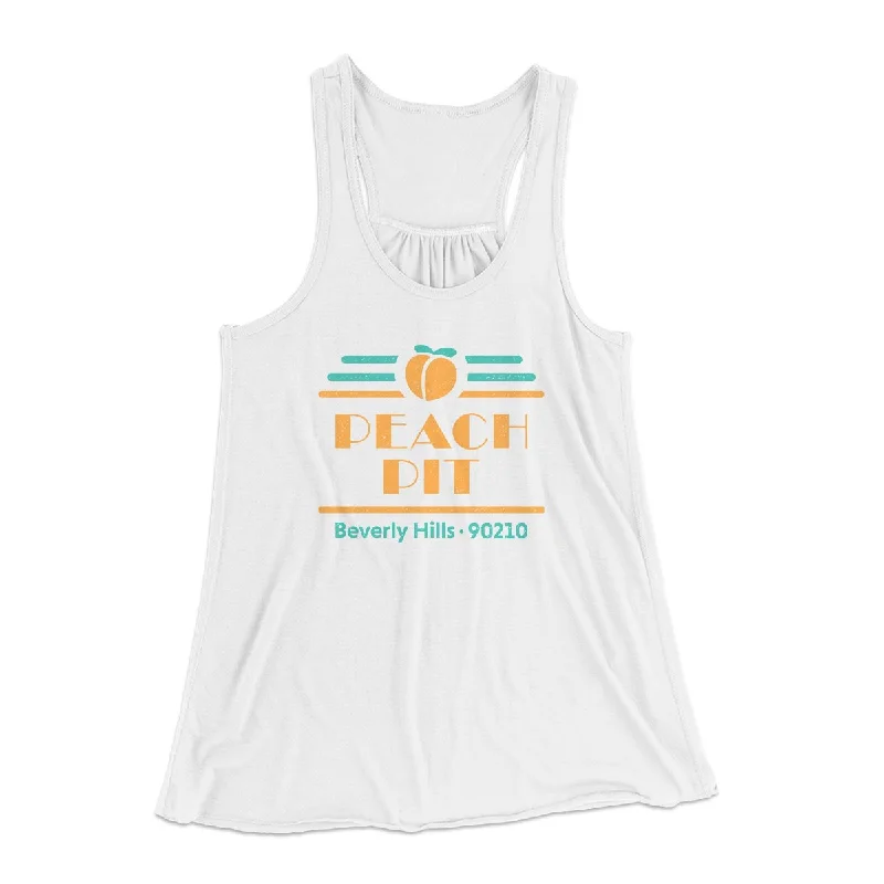 Peach Pit Diner Women's Flowey Tank Top cherry red tank