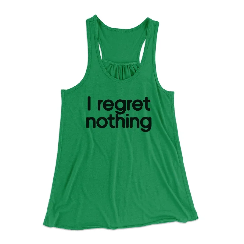 I Regret Nothing Women's Flowey Tank Top cotton tank top