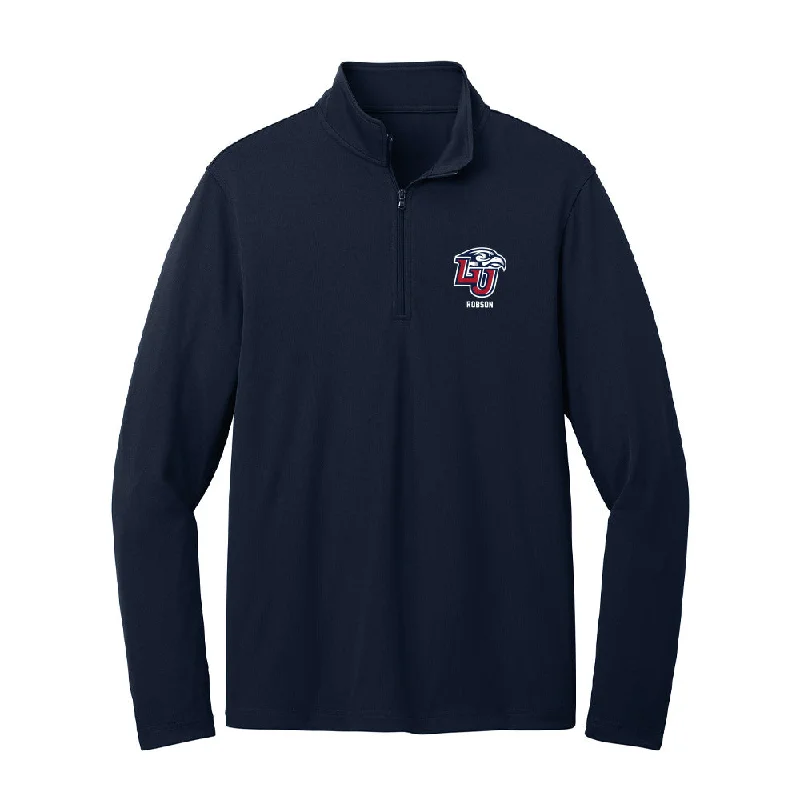 Liberty - NCAA Women's Track & Field : Stephanie Robson - Lightweight Quarter Zip Jacket Corduroy Jacket Velvet Jacket Brocade Jacket