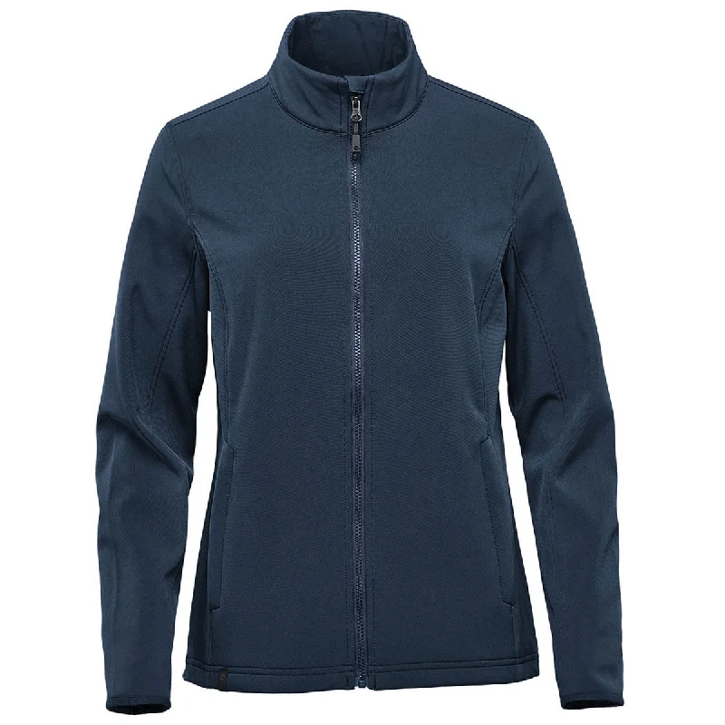 Stormtech Women's Navy Narvik Softshell Jacket Herringbone Jacket Checkered Jacket Solid Jacket