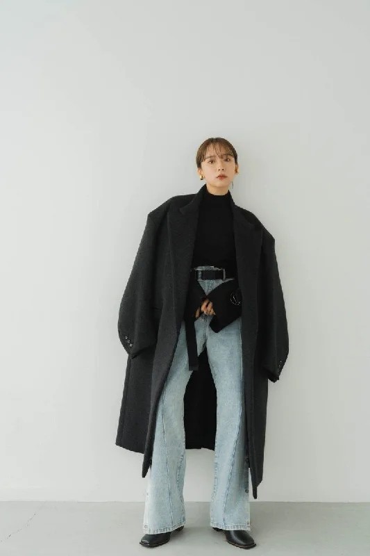 High End- Remake Chester Long Coat/Charcoal Trapeze Tunic Caftan