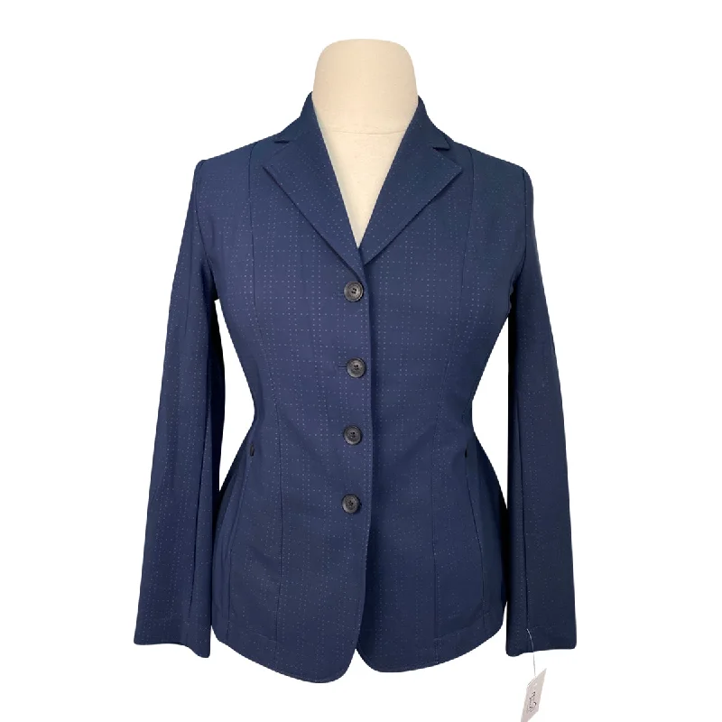 RJ Classics 'Palermo' Orange Label Show Coat in Navy Dots - Women's 12R Solid Print Jacquard