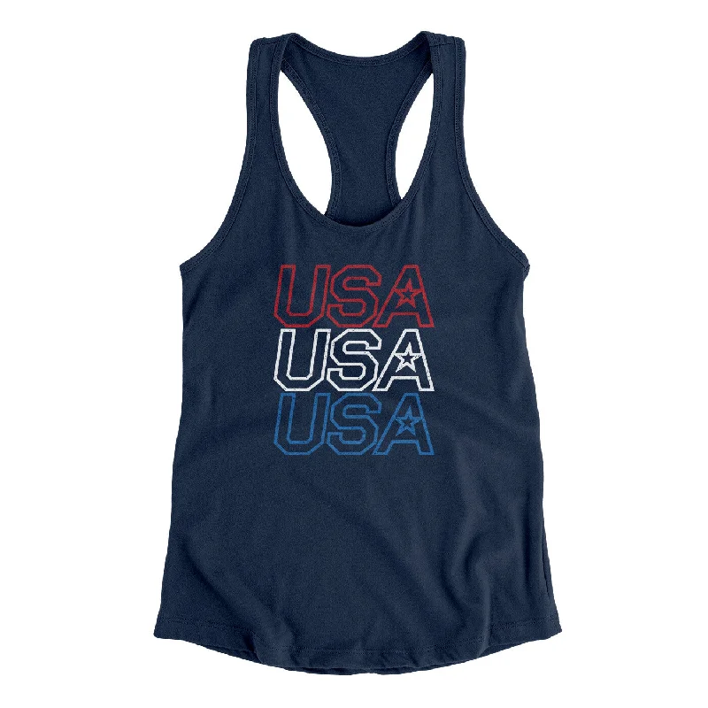 Usa Usa Usa Women's Racerback Tank soft tank top