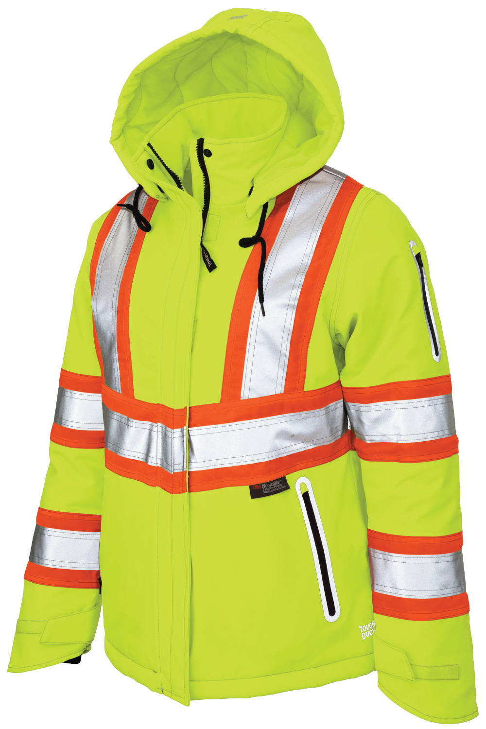Women’s Insulated Flex Safety Jacket by Tough Duck - Style SJ41 Striped Jacket Polka Dot Jacket Floral Jacket