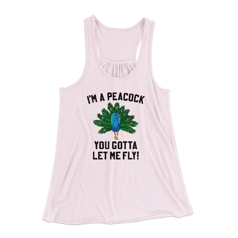 I'm A Peacock You Gotta Let Me Fly Women's Flowey Racerback Tank Top summer tank top