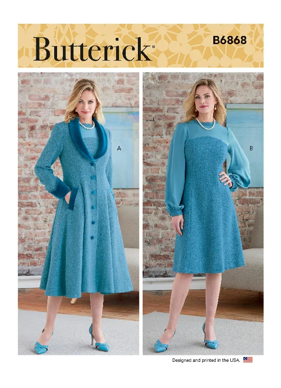 Butterick Pattern B6868 Misses' and Women's Coat and Dress Trim Padded Insulated