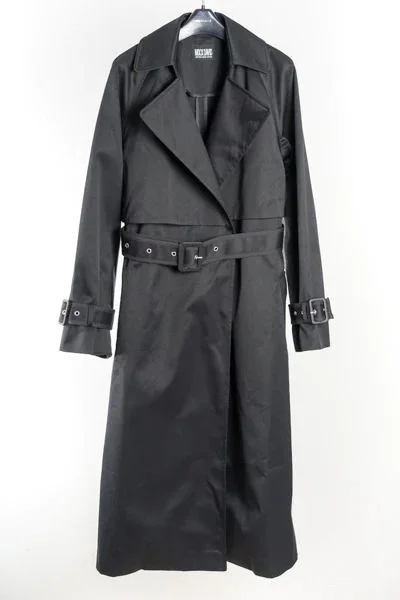 Piping Trench Coat (Black) A-Line Ball Gown Mermaid