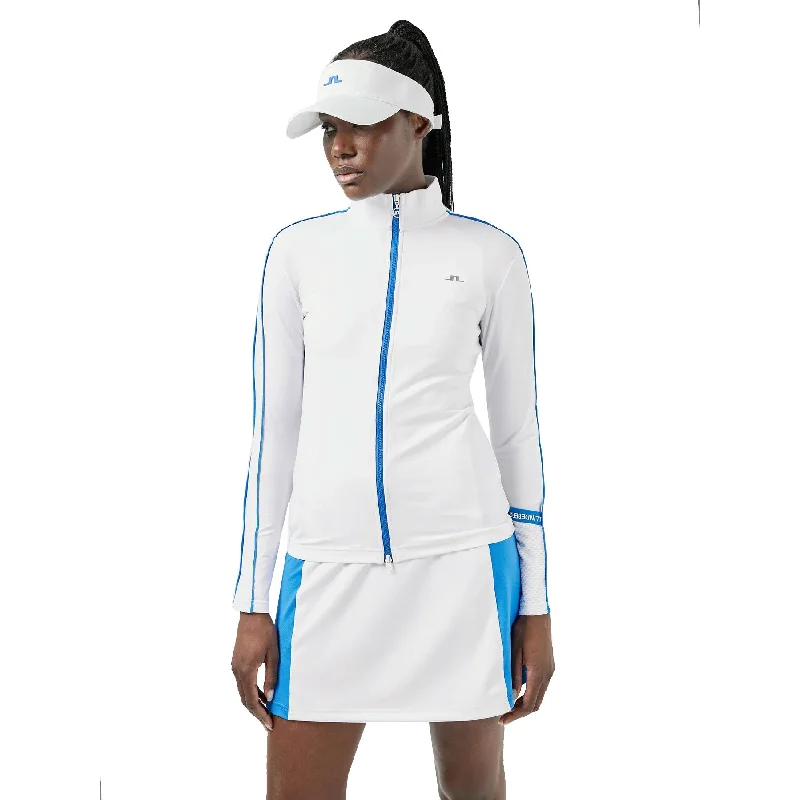 J. Lindeberg Tamara Mid Layer White Womens Golf Jacket Corduroy Jacket Velvet Jacket Brocade Jacket