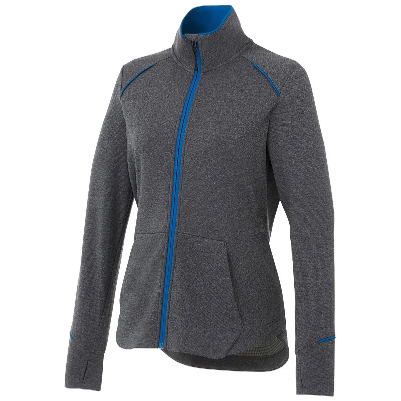 Elevate Women's Olympic Blue/Heather Charcoal Tamarack Full Zip Jacket Faux Fur Jacket Real Fur Jacket Shearling Jacket