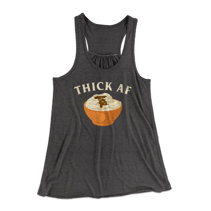 Thick AF Funny Thanksgiving Women's Flowey Tank Top essential tank top