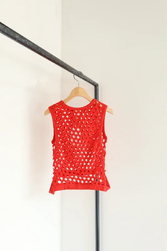 jonnlynx  hole dot tank casual tank top