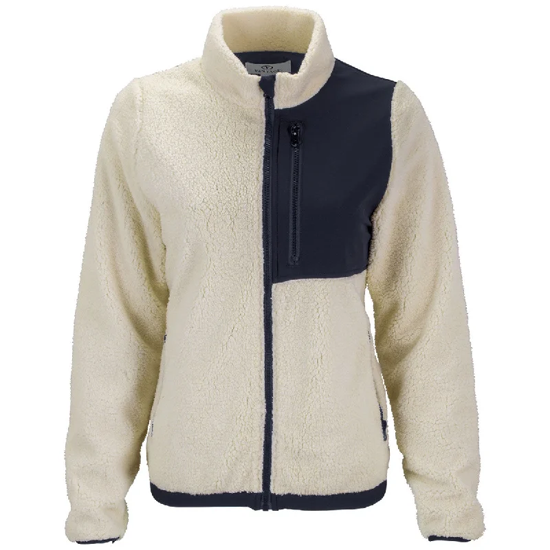 Vantage Women's Natural/Navy Denali Jacket Herringbone Jacket Checkered Jacket Solid Jacket