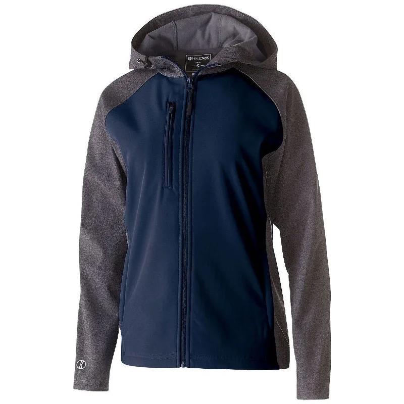 Holloway Women's Carbon Print/Navy Raider Softshell Jacket Elasticated Jacket Padded Jacket Insulated Jacket