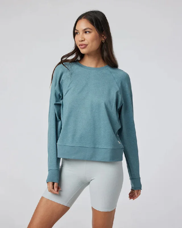 Women's Long Sleeve Halo Crew - Iron Heather