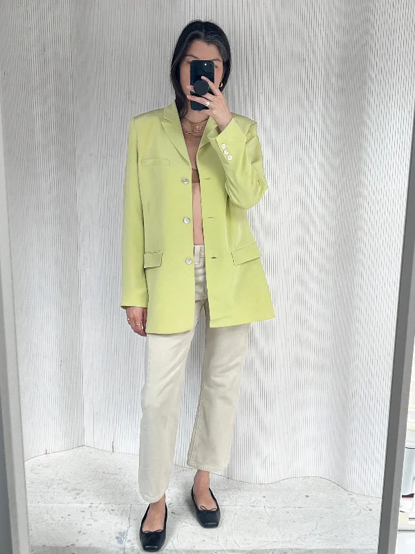 Madison Studio Celadon silk oversized blazer