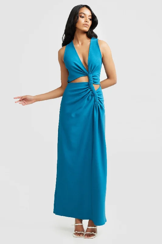 Azzura Dress - Blue Teal