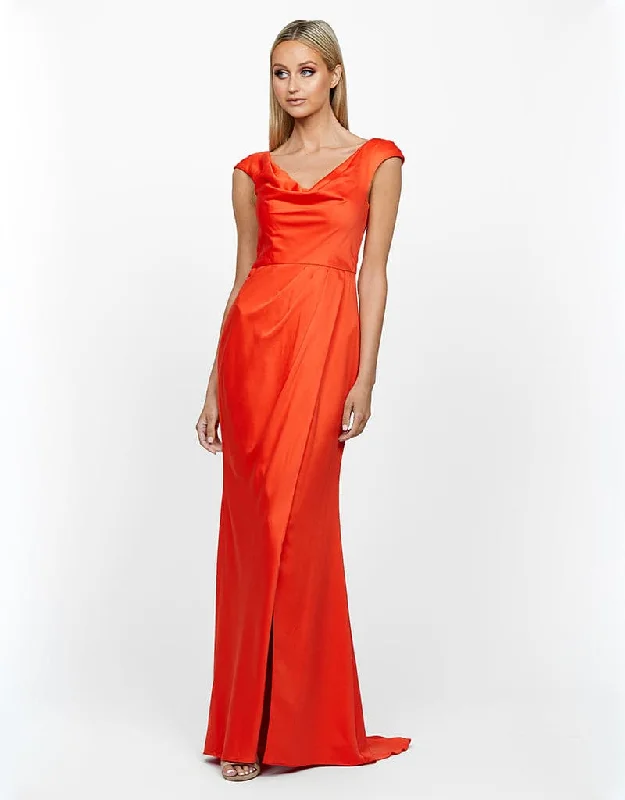 IN BLOOM DRAPED COWL NECK GOWN B55D26L