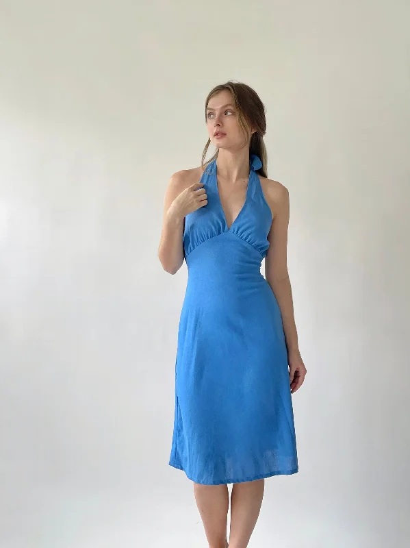 Martine linen dress (OCEAN)