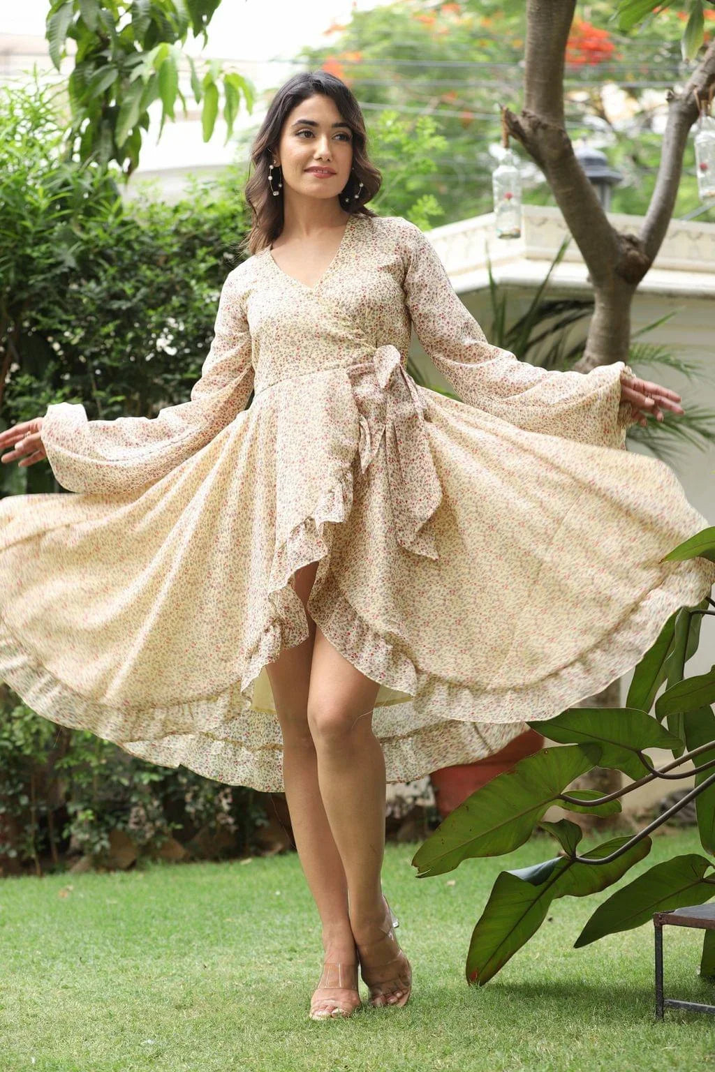 Women's Snowdrop Freel Dress - Lado Jaipuri