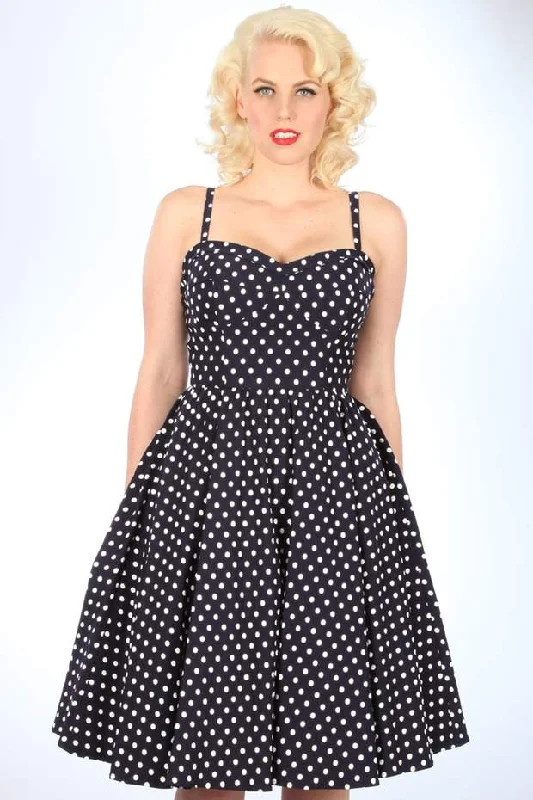 Navy with White Dots