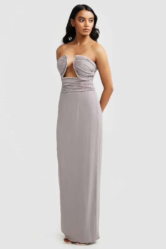 Valentina Gown - Grey Mauve