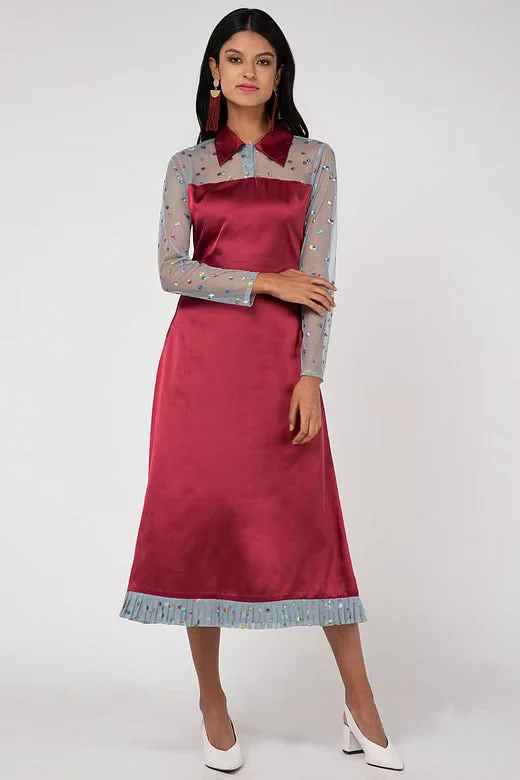 Women's Satin Bling Dress - Khumaar- Shuchi Bhutani