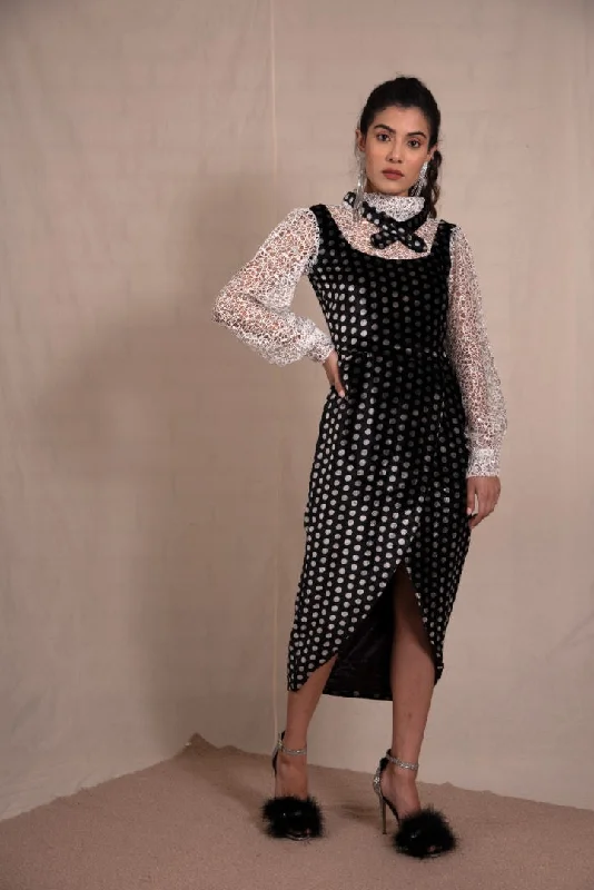 Women's Polka Dress - Khumaar- Shuchi Bhutani