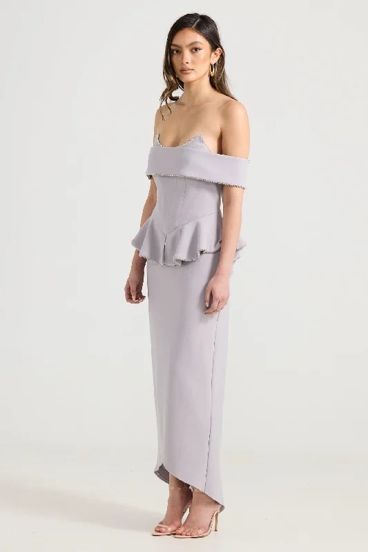 Zendaya Dress - Grey Mauve