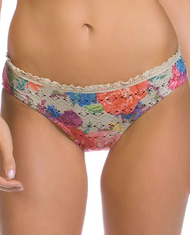 Becca by Rebecca Virtue English Garden Natural Crochet Scallop American Hipster Bikini Bottom Triangle top bikini, Sexy, Simple, Trendy