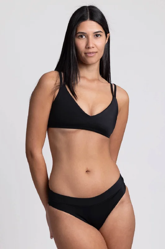Alanna Bikini Bottom - Black Plunging bikini top, Sexy, Comfortable, Trendy