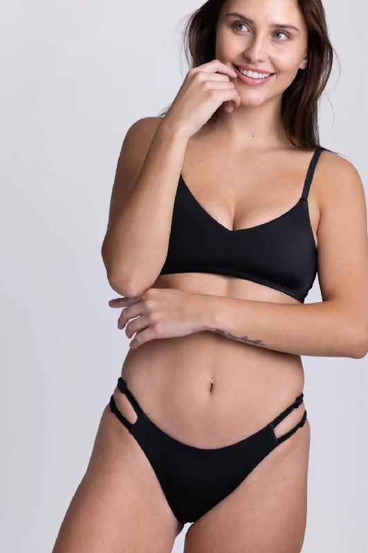 Ella Bikini Bottom - Black Bandeau bikini top, Strapless, Elegant, Sexy