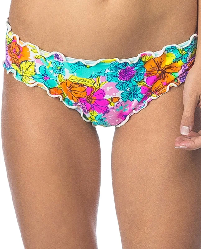 Hobie Fleur To Love Ruffle Hipster Bikini Bottom Bikini with straps, Adjustable, Sexy, Trendy