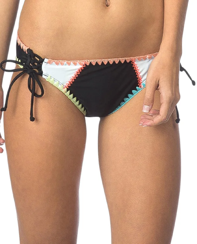 Hobie Keep The Piece Lace Up Hipster Bikini Bottom Bikini with ruffle sleeves, Feminine, Trendy, Stylish