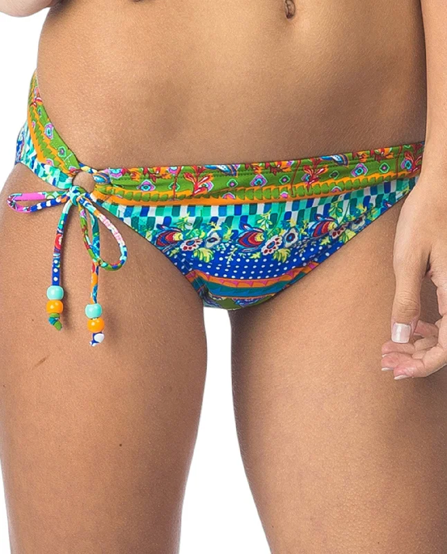 Hobie Seam Weaver Adjustable Side Tie Hipster Bikini Bottom Bikini with padding, Supportive, Sexy, Comfortable