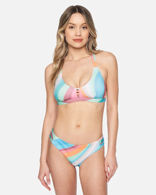 Hurley X Moore Aloha Max Retro Wave Moderate Bikini Bottom Neon bikini, Vibrant, Bold, Sexy