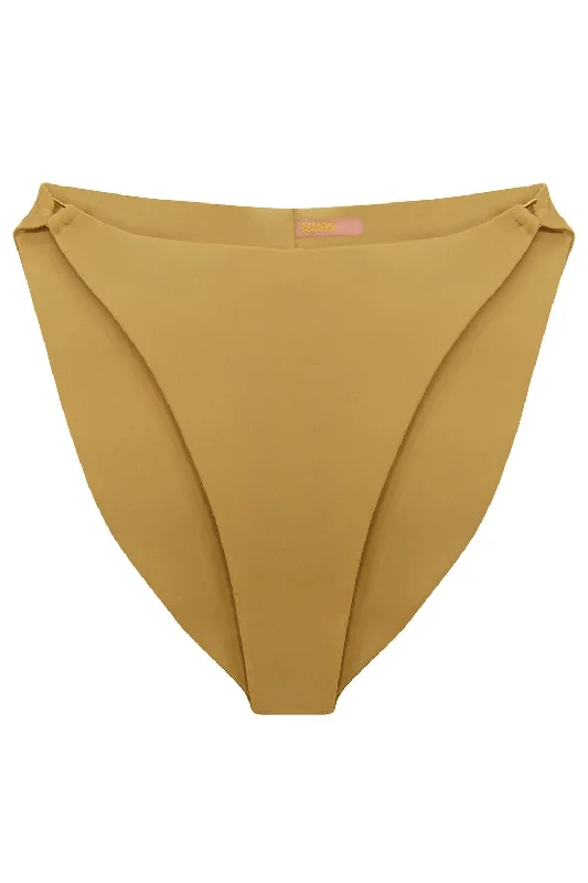 Radiya Golden Beige high waisted bikini bottom Sporty bikini top, Activewear, Comfortable, Trendy