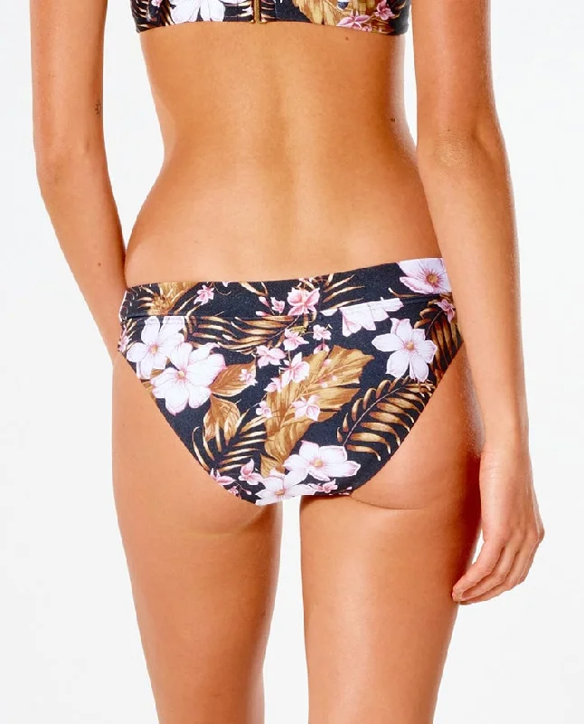 RIP CURL Playa Bella Full Coverage Bikini Bottom Women's Black Plunging bikini top, Sexy, Trendy, Beach style