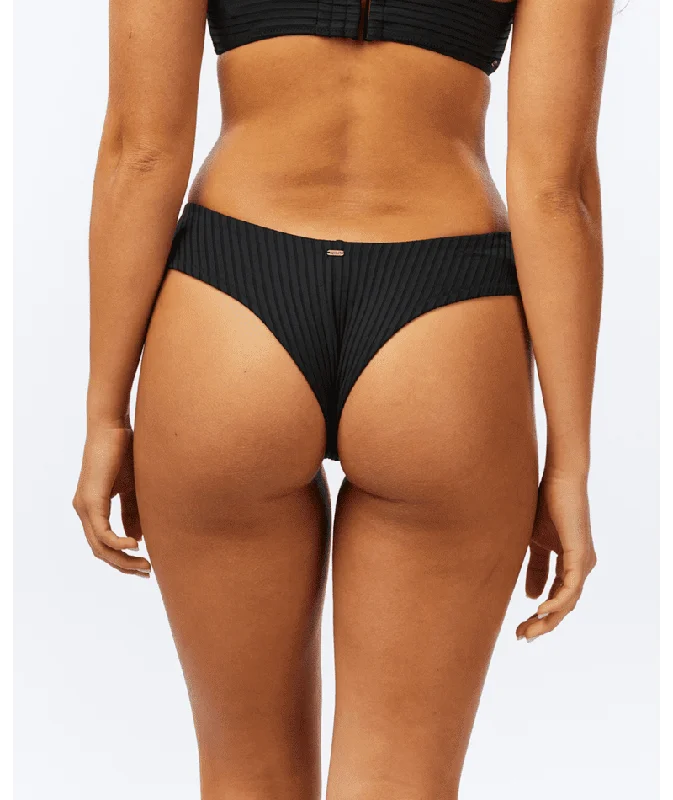 RIP CURL Women's Premium Surf Skimpy Bikini Bottom Black Peplum bikini, Fun design, Chic, Comfortable