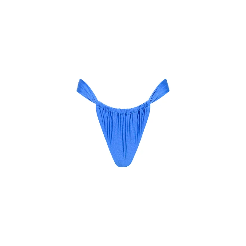 Ruched Thong Bikini Bottom - Bluebell Wraparound bikini, Trendy, Sexy, Beachwear