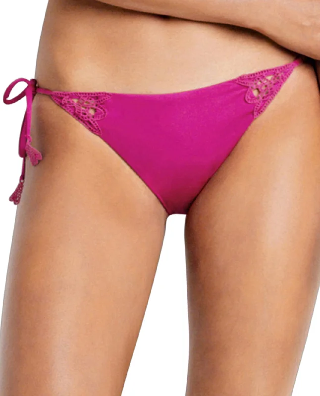 Seafolly Flower Festival Pink Crochet Brazilian Tie Side Bikini Bottom Scalloped bikini bottom, Feminine, Chic, Trendy