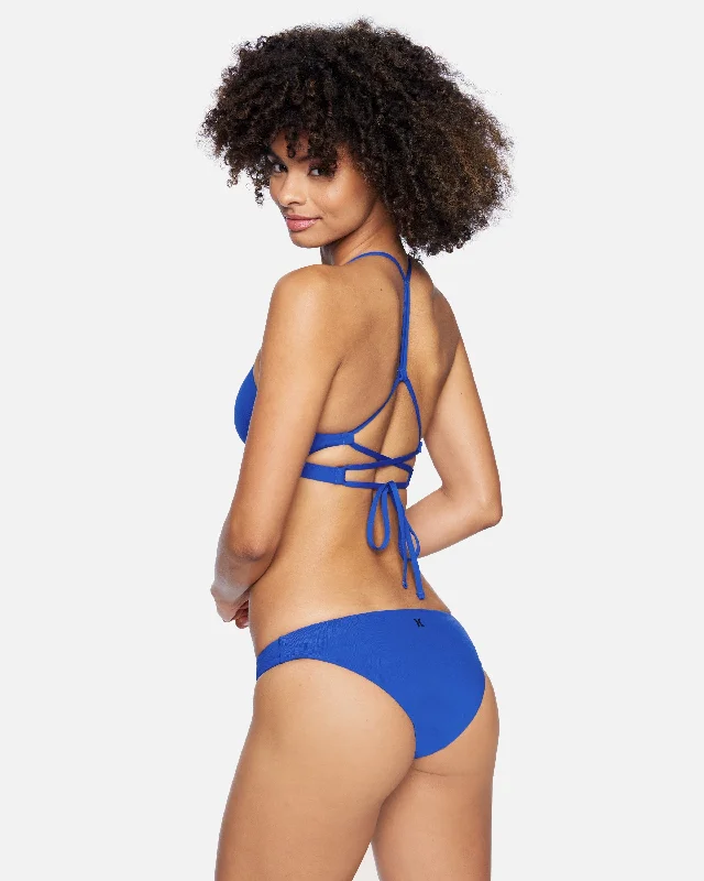 Solid Moderate Bikini Bottom Bikini with ruffles, Feminine, Chic, Trendy