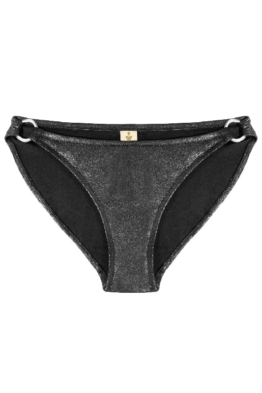 Titaniya Silver Black bikini bottom Tie bikini, Adjustable, Trendy, Comfortable